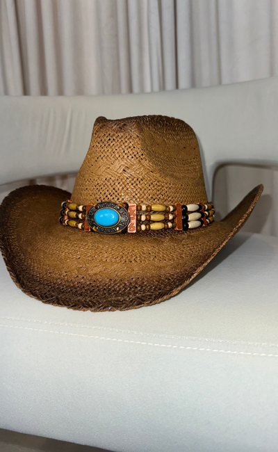 Western girl straw hat | SIZE L/XL | Tan