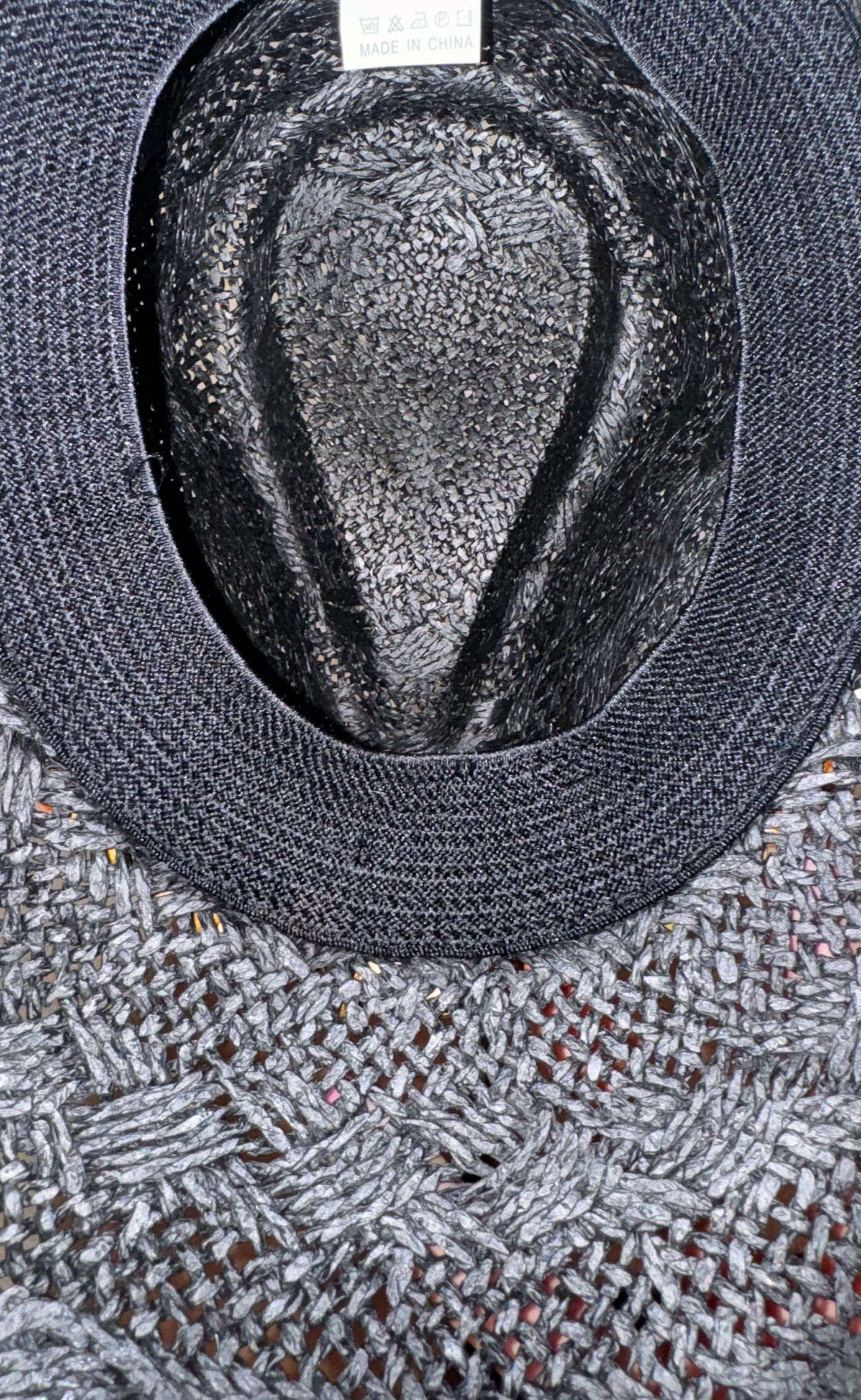 Western girl straw hat | SIZE L/XL | Black